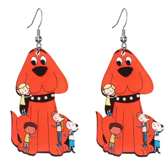 Clifford Wooden Earrings - Picture 2 of 6